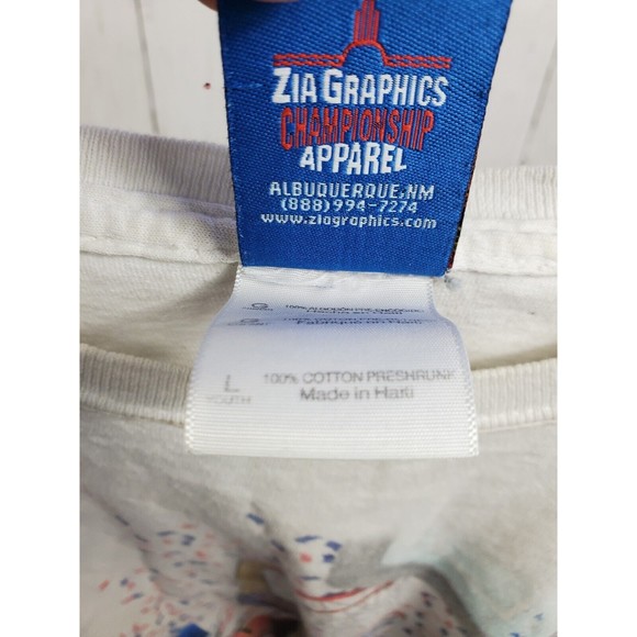 Harlem Globetrotters World Tour Shirt Size Large White Basketball Show Game VTG - Picture 9 of 10